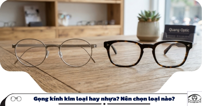Gọng kính kim loại hay nhựa? Nên chọn loại nào?