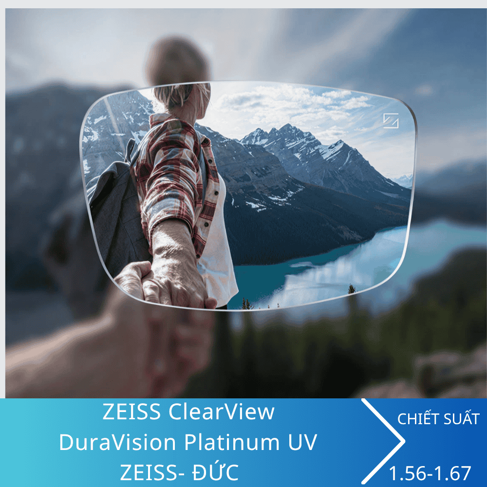Tròng kính ZEISS ClearView DuraVision Platinum UV
